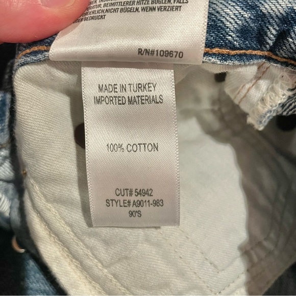 Agolde 90's Pinch Waist Denim Jean Short Marquee 23 NWT High Rise Long Inseam - Picture 7 of 10